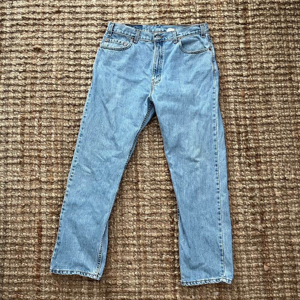 Vintage Levi's 505 Jeans USA 1999 Straight Leg Light Wash W36 L30 Fits 34